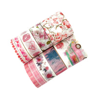 Romantic Pink Washi Tape Set (10 rolls)