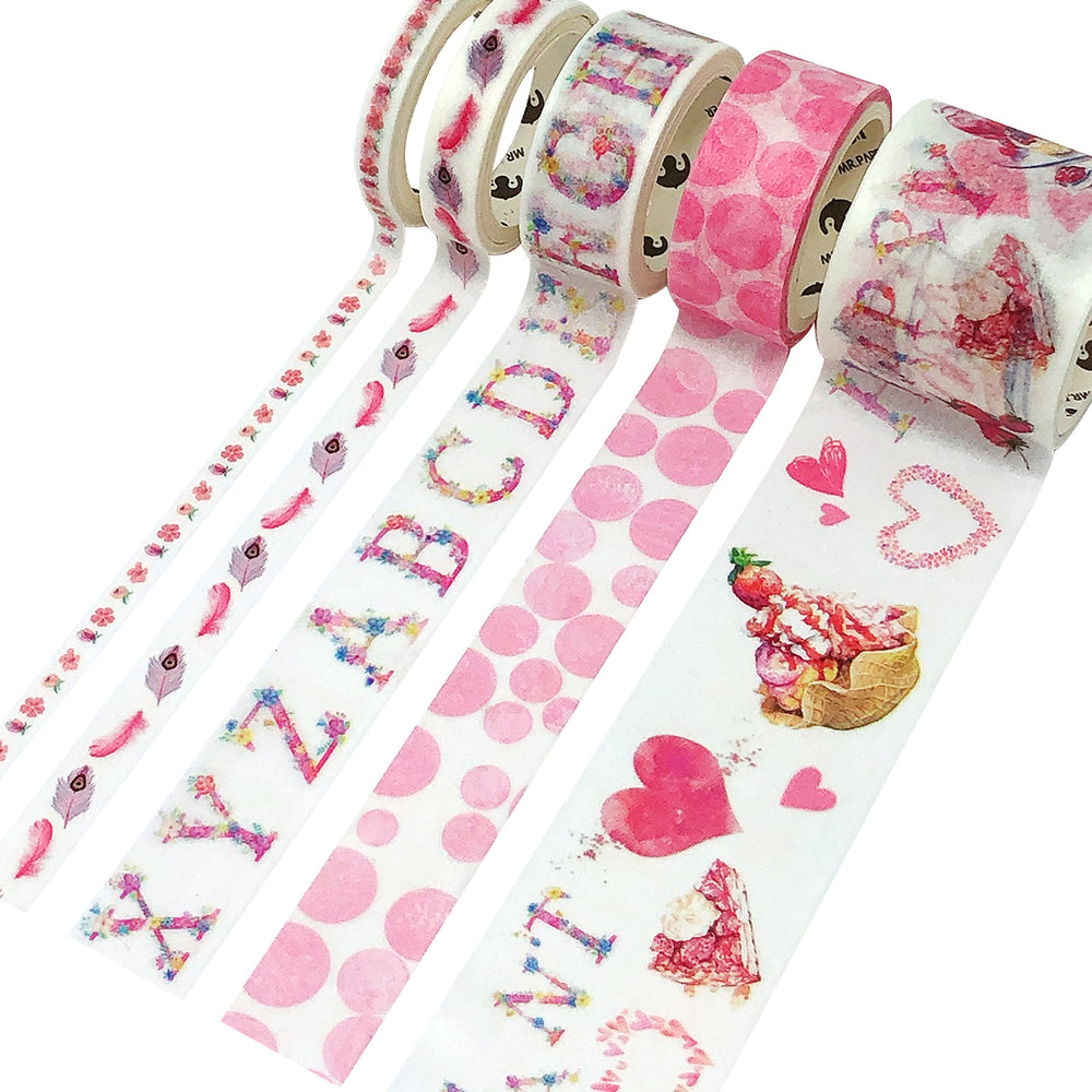 Happy Pink Washi Tape Set (10 rolls)