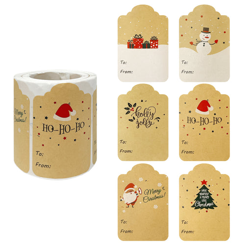 Snowman Christmas Gift Tag Stickers (300 stickers)