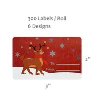 Arctic Joy Christmas Gift Tag Stickers (300 stickers)