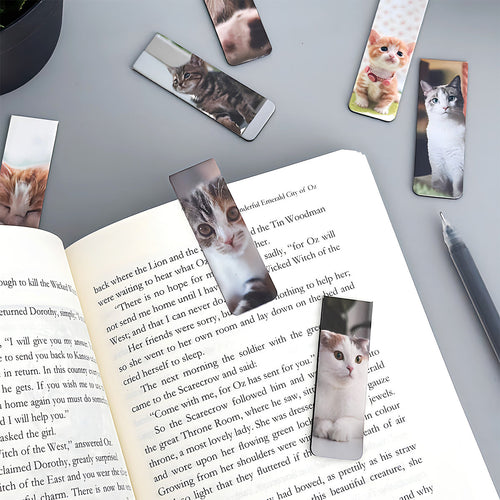 Magnetic Playful Cat Bookmarks Page Markers (set of 30)