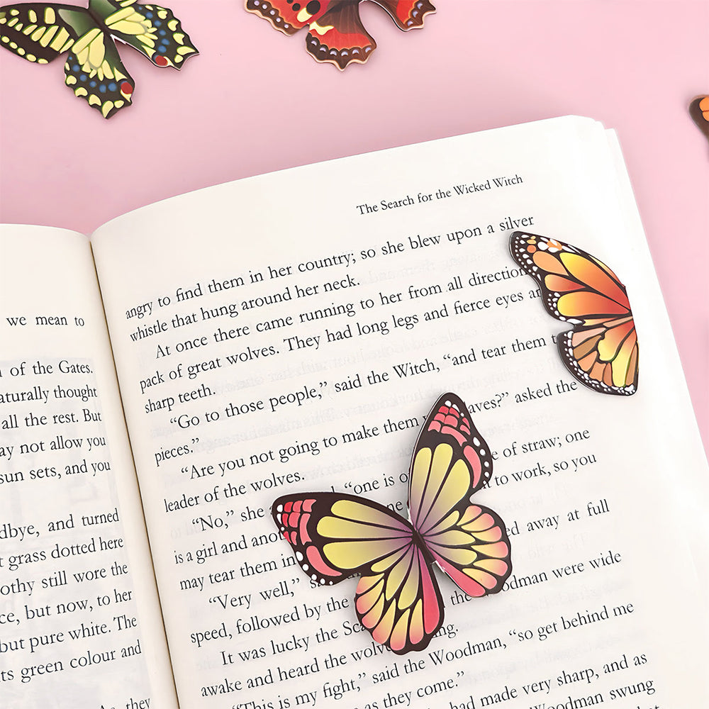 Magnetic Butterfly Bookmarks Page Markers (set of 30)