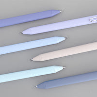 Ombré Blue Retractable Gel Pens Black Ink, Fine Point (set of 6)