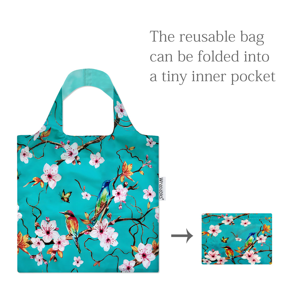 Cherry Blossoms Mini Allybag Foldable Eco-Friendly Reusable Bag