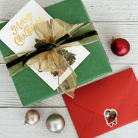 Blank Gold Foil Christmas Greeting Cards with Envelopes & Stickers for Holidays, Friends, Family (Set of 24)