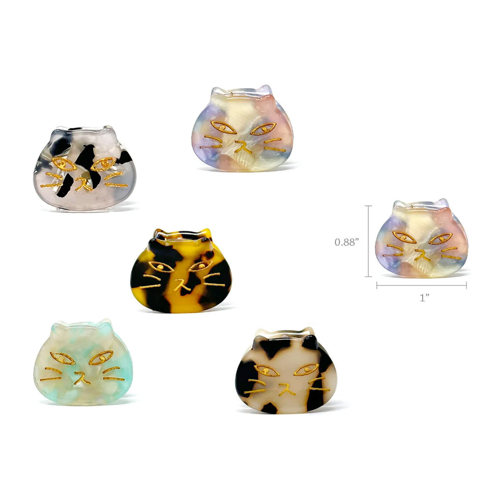 Small Cat Hair Claws Acetate Hair Clips (set of 5)