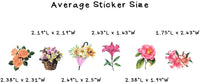 Allydrew Waterproof Vinyl Sticker Decal, Floral Bouquet