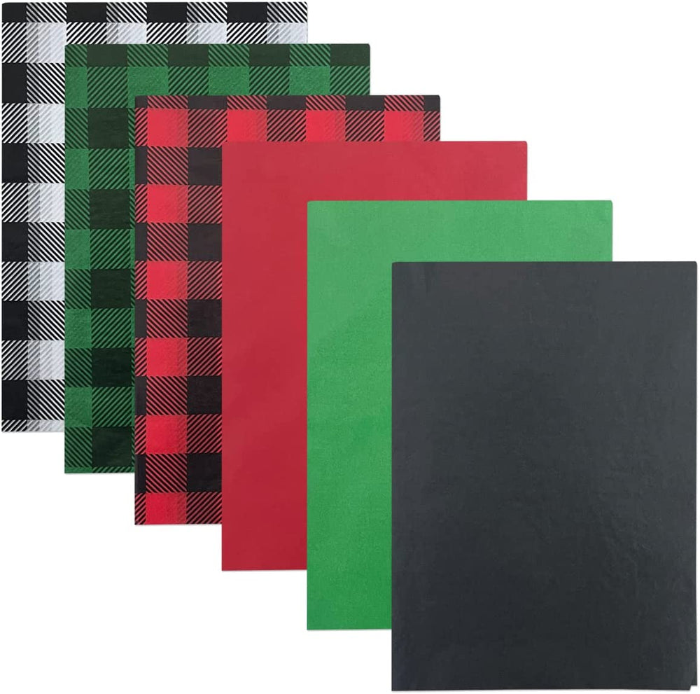 Holiday Plaid Gift Wrap Tissue Paper, 60 sheets (20" x 28")