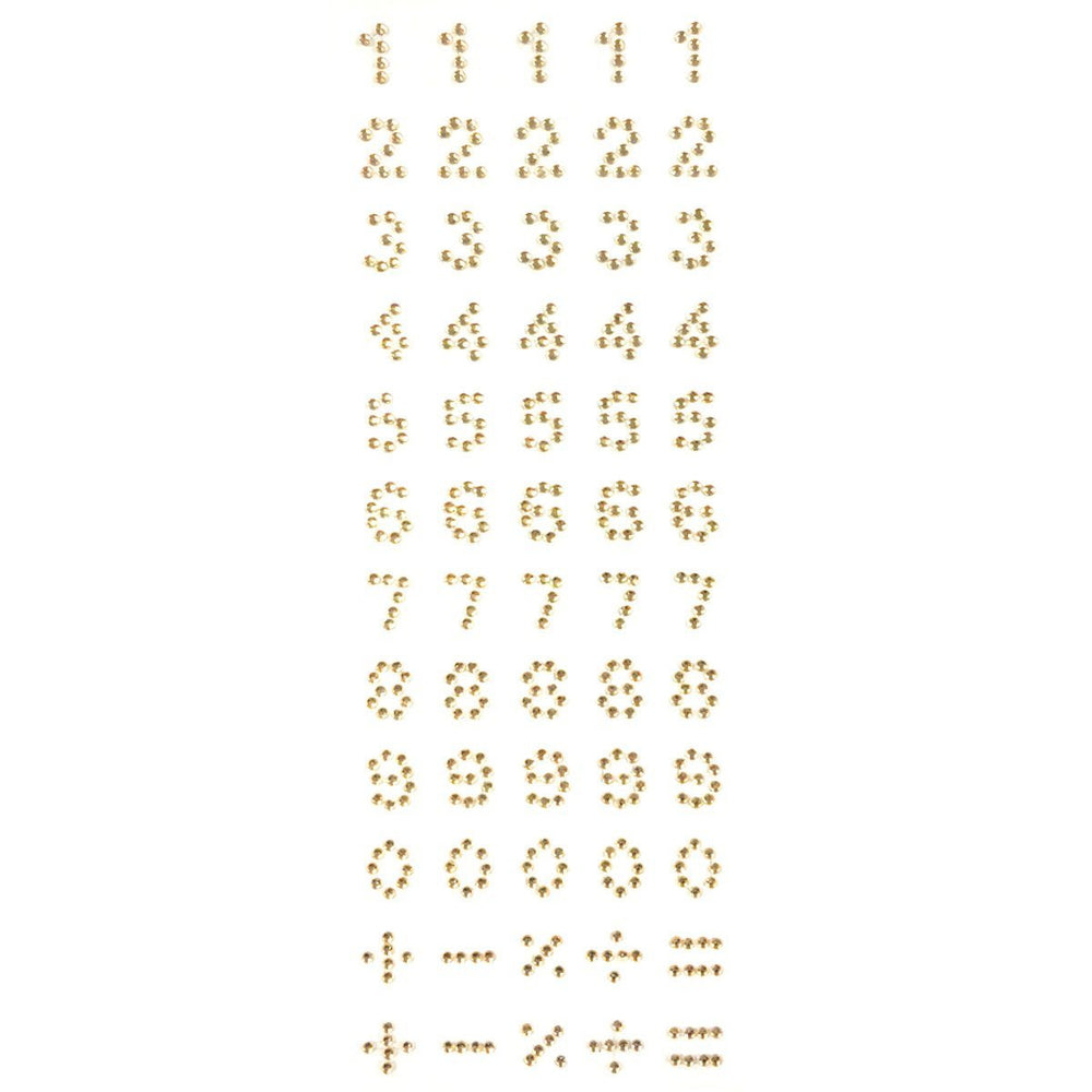 56 Rhinestone Number Self Adhesive Stick-on Rhinestone Numbers – allydrew