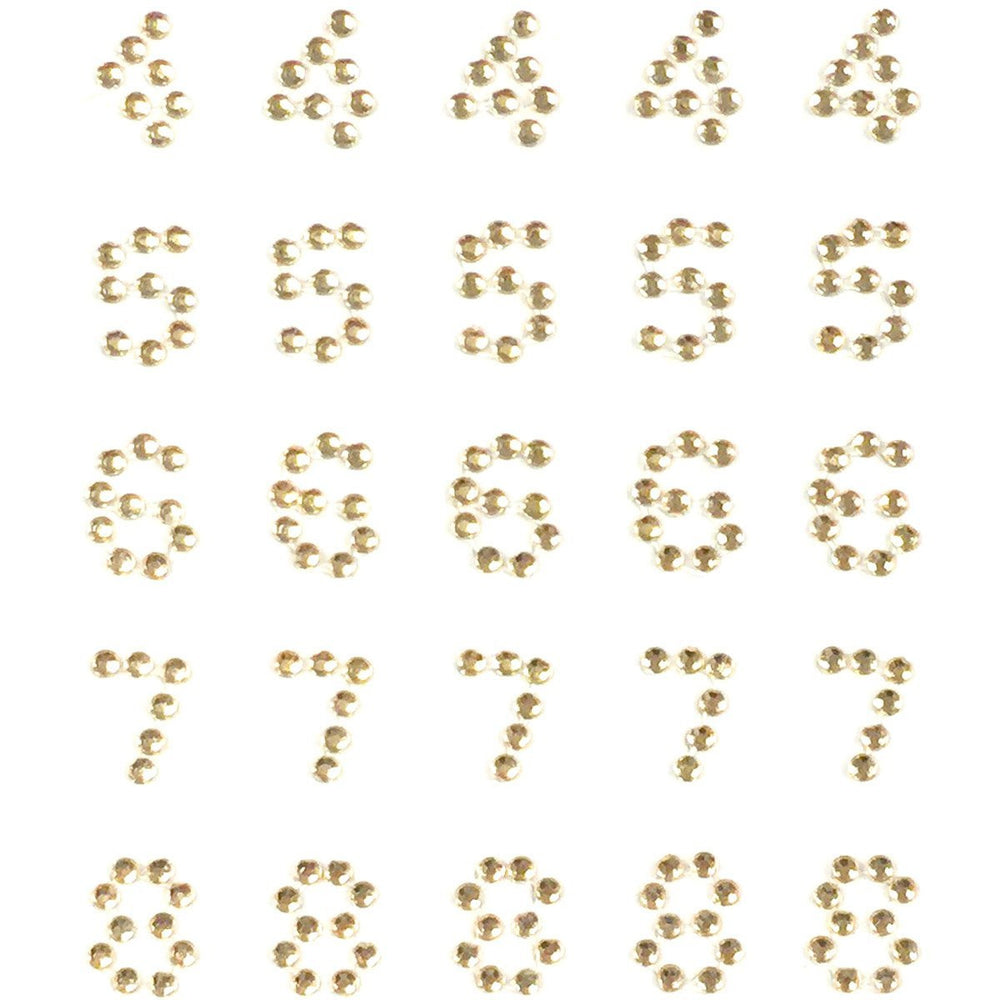 56 Rhinestone Number Self Adhesive Stick-on Rhinestone Numbers – allydrew