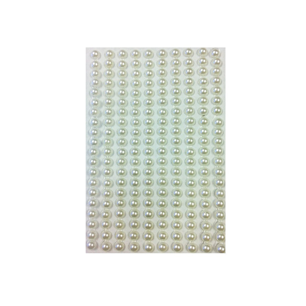 ALLYDREW Pearl Stickers Gem Sticker Strips - 6mm Pearl Stickers