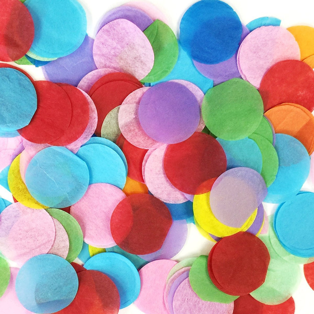 1" Round Tissue Paper Confetti (Mix Colors)