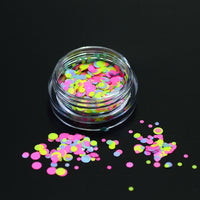 Multicolor Round Nail Glitter Pots, 1-3mm (set of 10)