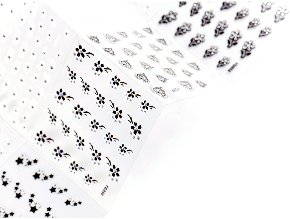 Black & White Louis - Nail Art Sticker — Glitz Accessories & Such.