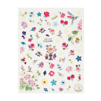 Blooming Flowers & Birds Nail Art Flower & Birds Nail Stickers (3 sheets)