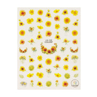 Buzzing Nature Nail Art Bees & Sunflowers Nail Stickers (3 sheets)