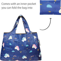 Unicorns & Rainbows Small & Large Foldable Nylon Tote Reusable Bags