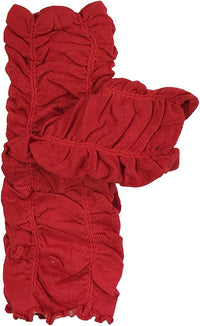 Children's Solid Leg Warmer, Ruched Red