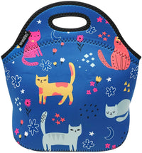 Blue Cats Neoprene Lunch Tote