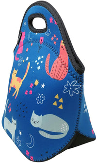 Blue Cats Neoprene Lunch Tote