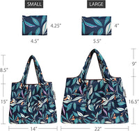 Foliage Small & Large Foldable Nylon Tote Reusable Bags