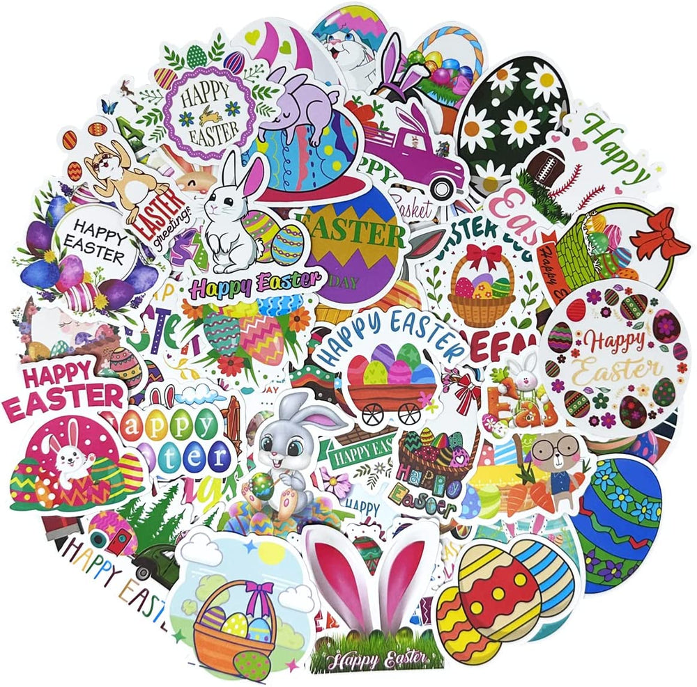 Easter Waterproof Vinyl Stickers (100 stickers)