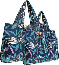 Foliage Small & Large Foldable Nylon Tote Reusable Bags