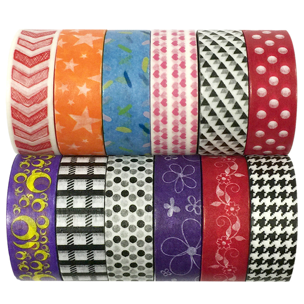 Decorative Washi Tapes (set of 12) + Gift Tags (set of 20)
