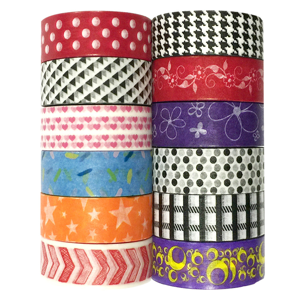 Decorative Washi Tapes (set of 12) + Gift Tags (set of 20)