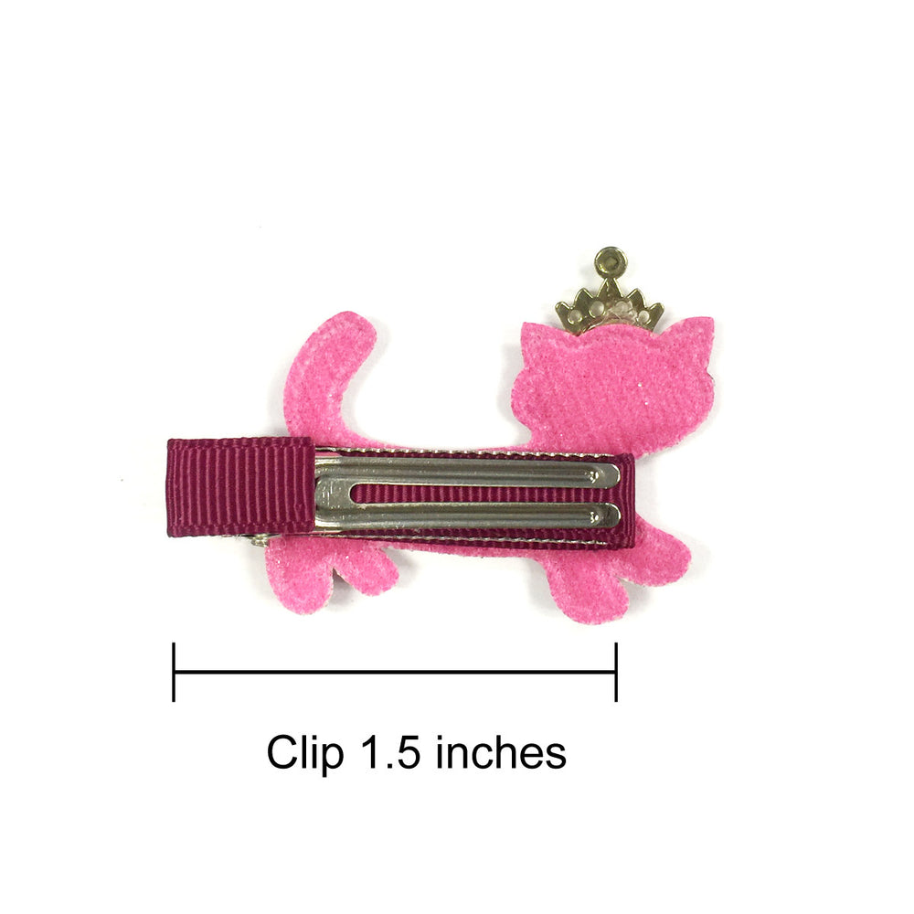 Sparkle Kitty Children's Hair Clips (set of 5)