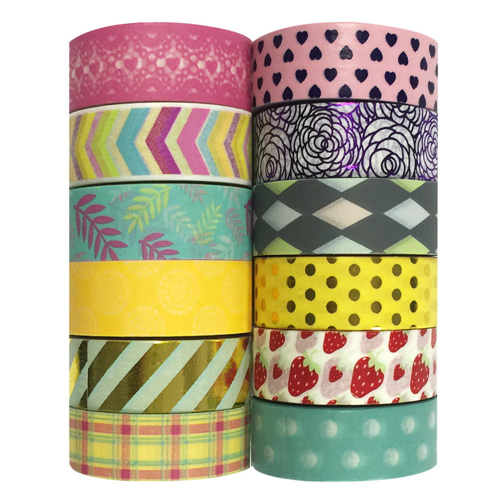 Pattern Tape Multi-Patterns Decorative Washi Tapes (set of 12) – allydrew