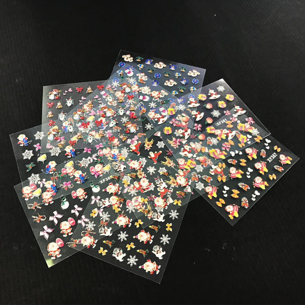 Kung Fu Santa Christmas Nail Art Nail Stickers (50 sheets)