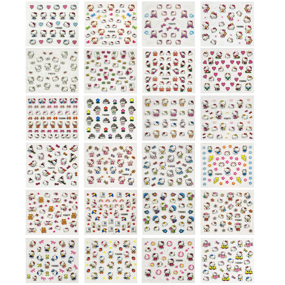 Kitty Nail Art Nail Stickers (24 sheets)