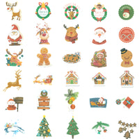 Reindeer & Gingerbread Holiday Scrapbooking Washi Stickers (60 stickers)