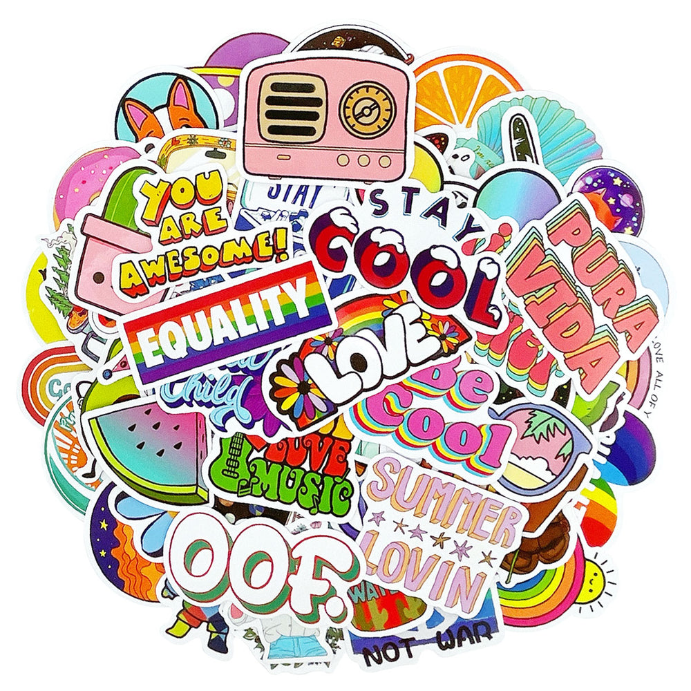 Be Cool Waterproof Vinyl Stickers (100 stickers)