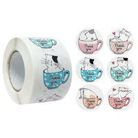 Kitties Thank You Sticker Roll 1.5" Label Stickers (500 stickers)