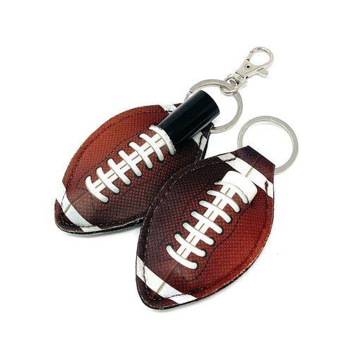 Football Chapstick Holder Keychain (set of 10)