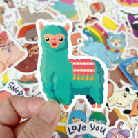 Sloths & Llamas Waterproof Vinyl Stickers (100 stickers)