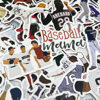 Baseball Waterproof Vinyl Stickers (100 stickers)