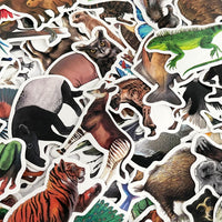 Safari Animals Waterproof Vinyl Stickers (100 stickers)