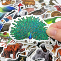 Safari Animals Waterproof Vinyl Stickers (100 stickers)