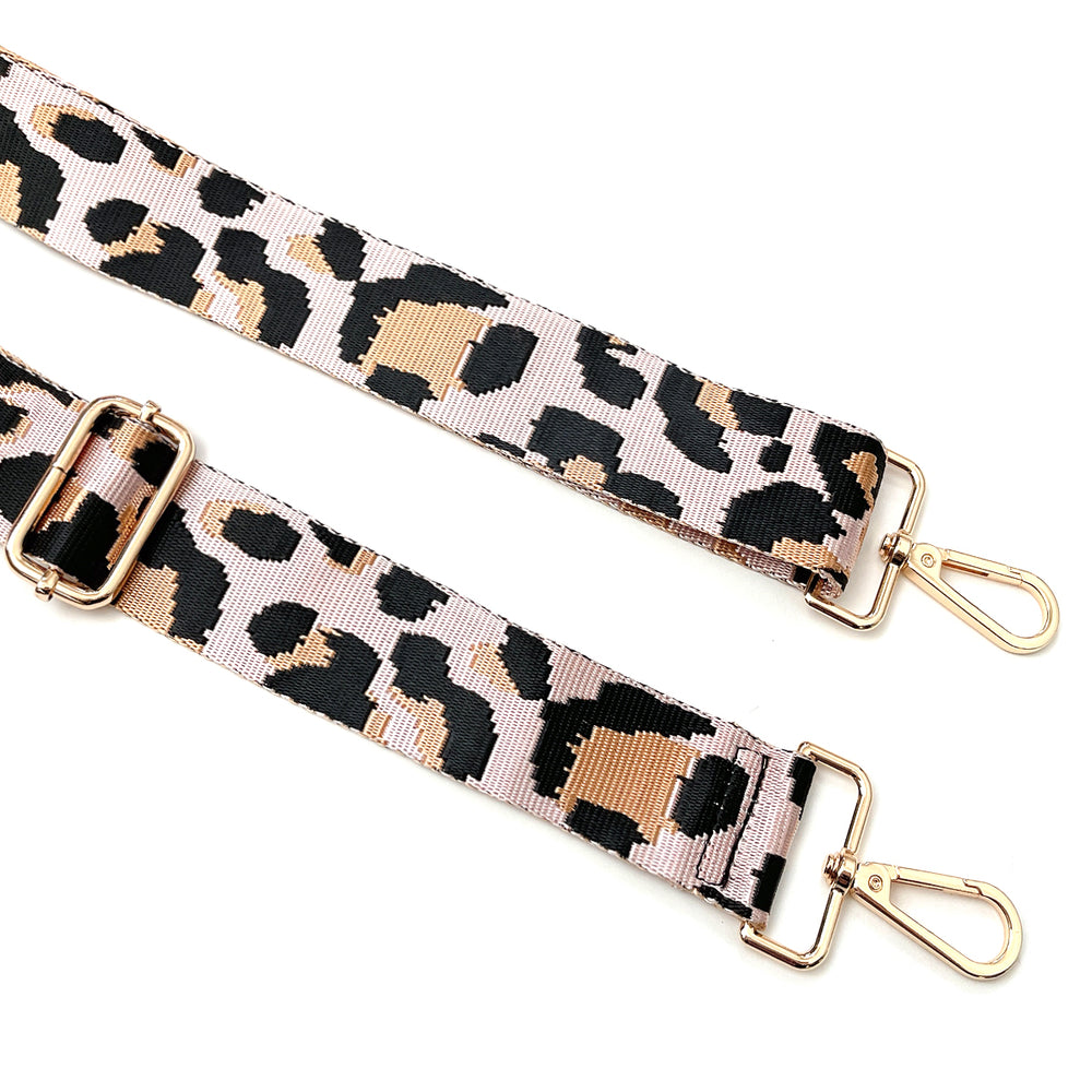 Tan Leopard Adjustable Bag Strap