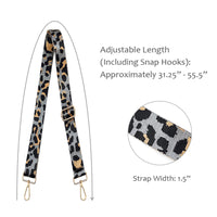 Gray Leopard Adjustable Bag Strap