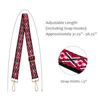 Red & Black Boho Adjustable Bag Strap