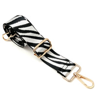 White Zebra Stripes Adjustable Bag Strap