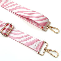 Pink Zebra Stripes Adjustable Bag Strap