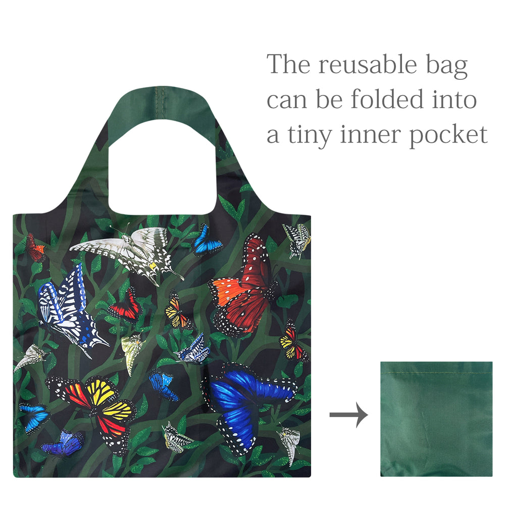 Majestic Butterflies Allybag Foldable Eco-Friendly Reusable Bag