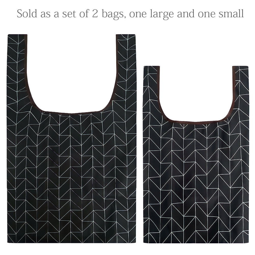 Rhombus Nylon Reusable Foldable JoliBag Grocery Bag (set of 2)