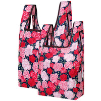Rose Garden Nylon Reusable Foldable JoliBag Grocery Bag (set of 2)