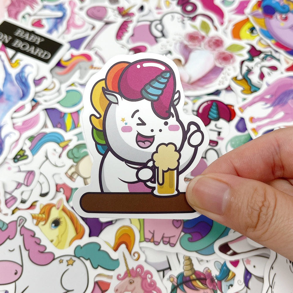 Unicorn Waterproof Vinyl Stickers (100 stickers)